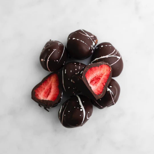 House of Chocolate Freeze Dried Chocolate Strawberries - Dark Chocolate